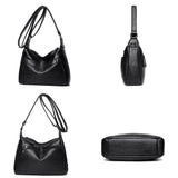 Women's Leather Shoulder Crossbody Bags Large Capacity Messenger Bag