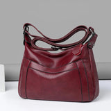Women's Leather Shoulder Crossbody Bags Large Capacity Messenger Bag