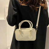 Solid PU Shoulder Bag Portable Small Square Bag