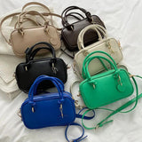 Solid PU Shoulder Bag Portable Small Square Bag