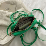 Solid PU Shoulder Bag Portable Small Square Bag