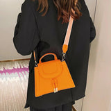 Candy Shoulder Bag Wide Strap Crossbody Bags for Women Tote Female Clutch
