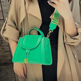 Candy Shoulder Bag Wide Strap Crossbody Bags for Women Tote Female Clutch