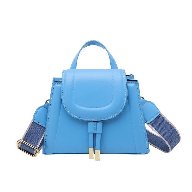 Candy Shoulder Bag Wide Strap Crossbody Bags for Women Tote Female Clutch