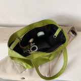 Women Large Capacity Shopping Bag Soft Leather Shoulder Bag