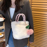 Autumn Winter Plush Bag Messenger Bag Lovely Handbag