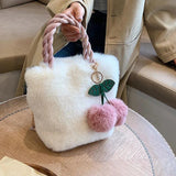 Autumn Winter Plush Bag Messenger Bag Lovely Handbag