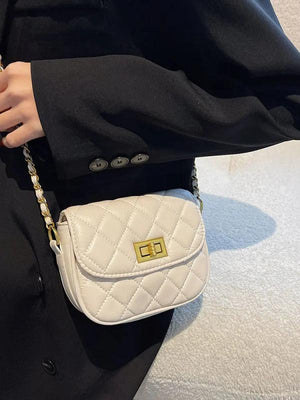 Winter Chain Crossbody Saddle Bag for Women