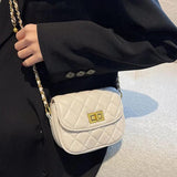 Winter Chain Crossbody Saddle Bag for Women