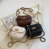 Winter Chain Crossbody Saddle Bag for Women