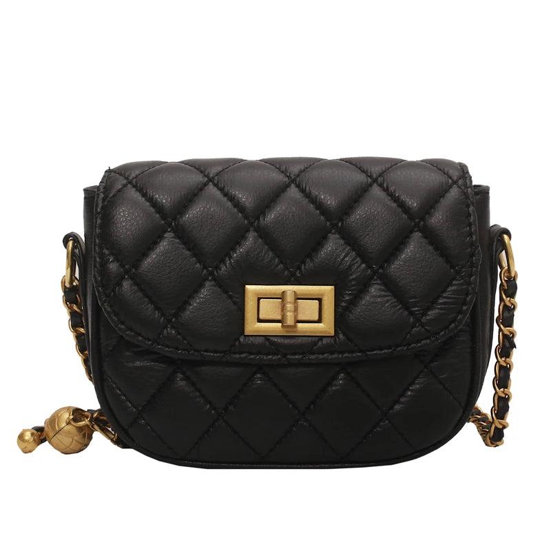 Winter Chain Crossbody Saddle Bag for Women