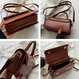 Vintage Crossbody Bag PU Leather Purses and Handbags