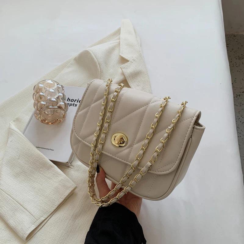 Women Shoulder Bags Chains Purses Soft PU Leather Crossbody Bag Sac A Main