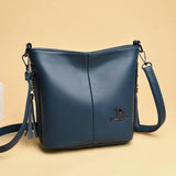 Women's Large Capacity Bucket Bag PU Leather Shoulder Bag