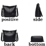Women's Large Capacity Bucket Bag PU Leather Shoulder Bag