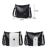 Women's Large Capacity Bucket Bag PU Leather Shoulder Bag