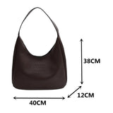 Women's Casual Large Capacity Shopper Shoulder Bag Solid Letter Print Tote Bag