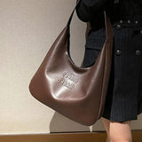 Women's Casual Large Capacity Shopper Shoulder Bag Solid Letter Print Tote Bag