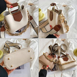 Vintage Chain Shoulder Bag PU Leather Crossbody Tote Bag