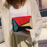Small Panelled Shoulder Bag for Women Chains Crossbody Handbag