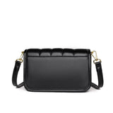 Cowhide Wide Strap Shoulder Bags for Women Chain Messenger Crossbody Bags