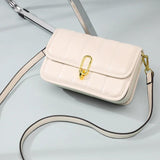 Cowhide Wide Strap Shoulder Bags for Women Chain Messenger Crossbody Bags