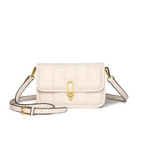 Cowhide Wide Strap Shoulder Bags for Women Chain Messenger Crossbody Bags