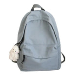 Canvas Backpack Women'S Solid School Bag