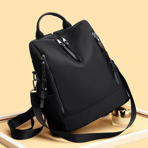 Women's Solid Backpack for Travel and Outdoor Activities