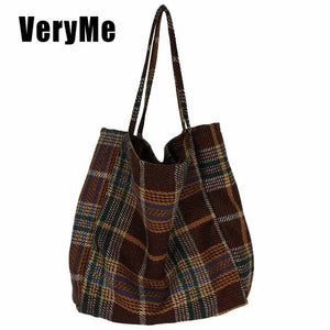 Women's Large Capacity Vintage Handbag Shoulder Tote Daily Bag