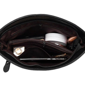 Small Leather Crossbody Messenger Bag Cowhide Women's Casual Handbag