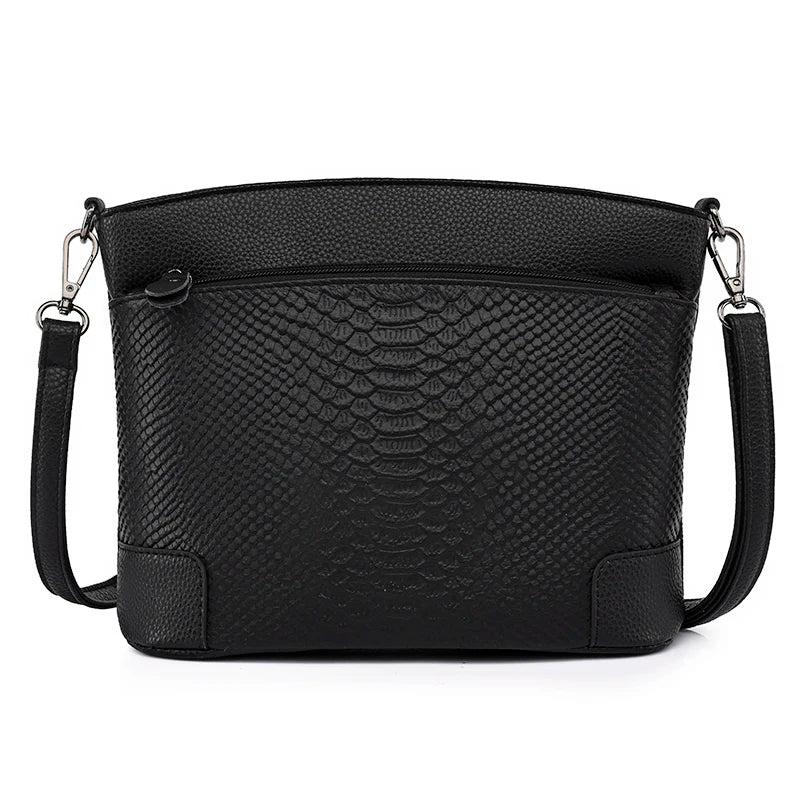 Small Leather Crossbody Messenger Bag Cowhide Women's Casual Handbag