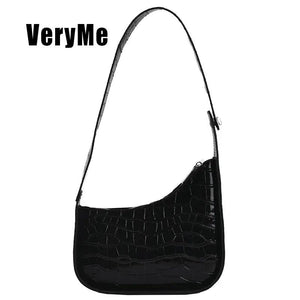 Croc Pattern Shoulder Bag for Women