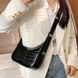 Croc Pattern Shoulder Bag for Women