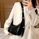 Croc Pattern Shoulder Bag for Women