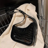 Croc Pattern Shoulder Bag for Women