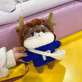 Plush Woven Tote Bag Bear Girl Messenger Bag Ladies Shoulder Bag