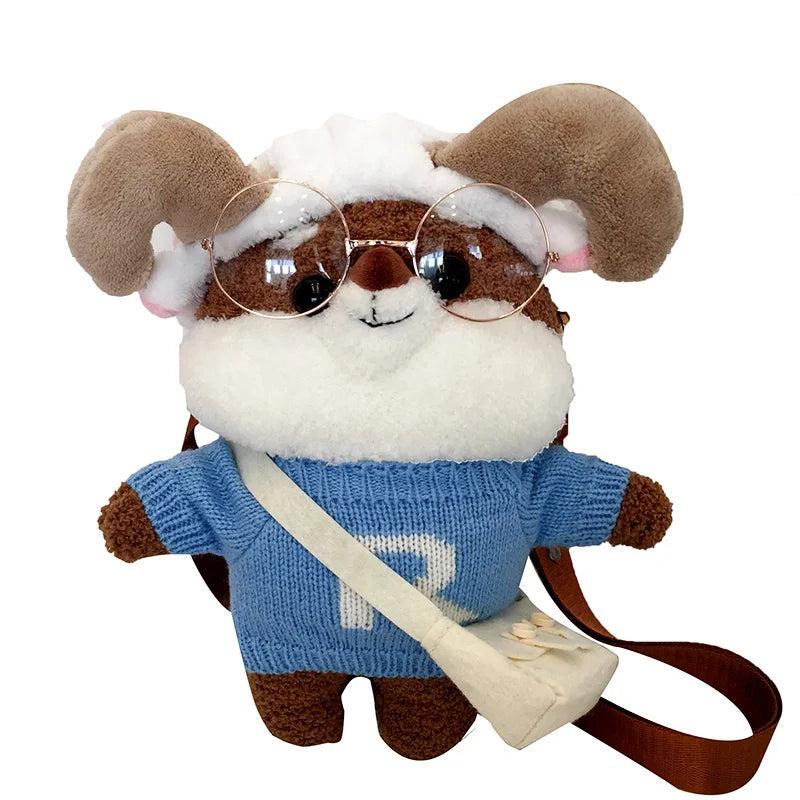 Plush Woven Tote Bag Bear Girl Messenger Bag Ladies Shoulder Bag