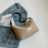 Canvas Letter Printing Women's One-Shoulder Handbag