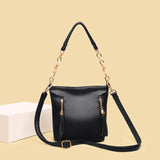 Leather Crossbody Bag Bucket Chains Shoulder Bag Purses Handbags Small Handbag