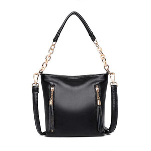 Leather Crossbody Bag Bucket Chains Shoulder Bag Purses Handbags Small Handbag