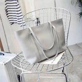 Solid Minimalist Tote Bag for Women E287
