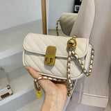 Small Crossbody Bag Chains Strap Mini Women Shoulder Bag Sheepskin Leather Purse