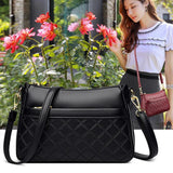 Diamond Lattice Crossbody Bag Leather Purses and Handbags