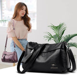 Leather Messenger Bag Crossbody Shoulder Purse for Women