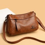 Leather Messenger Bag Crossbody Shoulder Purse for Women