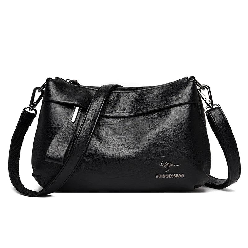 Leather Messenger Bag Crossbody Shoulder Purse for Women