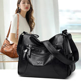 Classic Leather Crossbody Bag Female Messenger Bags Small Size Purse