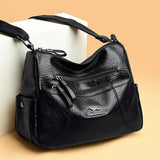 Classic Leather Crossbody Bag Female Messenger Bags Small Size Purse