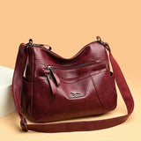 Classic Leather Crossbody Bag Female Messenger Bags Small Size Purse